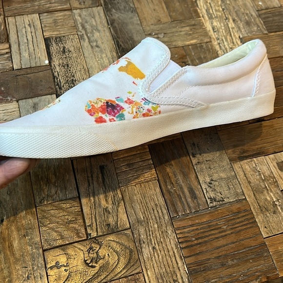 Bucketfeet World Map Slip On Shoes Rubber Sole Womens Size 9.5 - Picture 7 of 9
